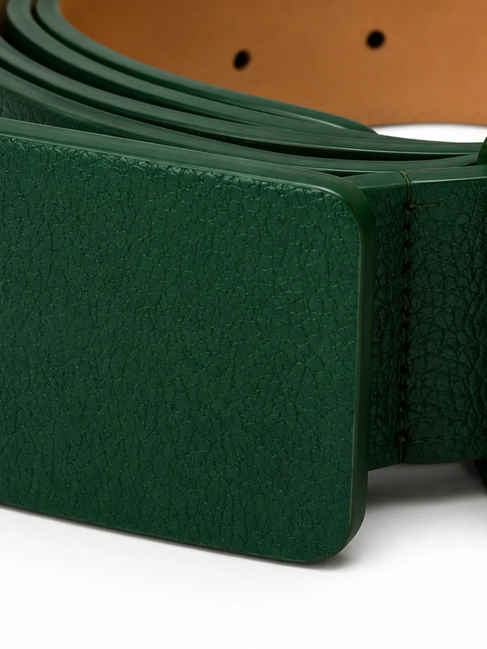 Green Leather Men's Belt